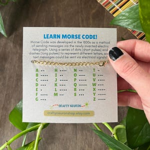 Data Scientist Morse Code Bracelet - Data Science / Science-Themed Gift for Grad Students, Researchers image 5