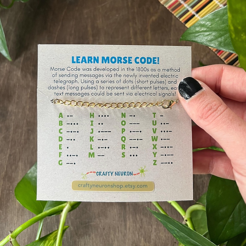Data Scientist Morse Code Bracelet - Data Science / Science-Themed Gift for Grad Students, Researchers image 5