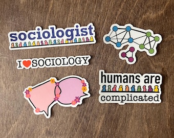 Sociologist Sticker Pack - Sociology / Science-Themed Gift for Grad Students, Researchers