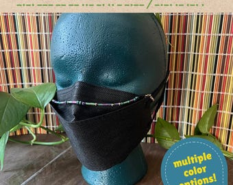Mask Chain - "Community Care" in Morse Code / KN95, N95, KF94 Face Mask Jewelry Accessory