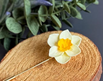 Daffodil Lapel Pin  by ClayColada