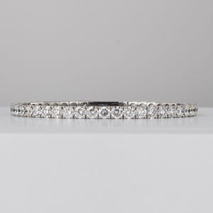 8.22カラットのラボグロウンダイヤモンドテニスブレスレット、18Kホワイトゴールドダイヤモンドブレスレット、ホワイトゴールドダイヤモンドテニスブレスレット