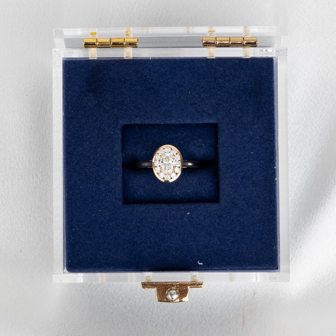 Oval Cut Lab Grown Diamond Bezel Set Engagement Ring 14k Yellow Gold ...