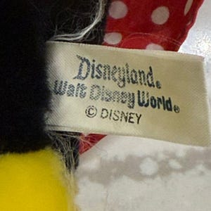 Vintage Minnie AND Mickey Mouse Stuffed Animals, Plush Toys ~ Disneyland Walt Disney World ~14" afbeelding 6