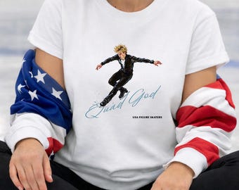 Ilia Malinin Quad God Shirt | Ice Skating Fan Tee | Figure Skater Graphic Shirt | Powerful Jump Design | Winter sport 2026