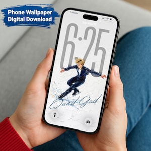 Fondo de pantalla de Ilia Malinin Quad God para teléfono | Descarga digital de patinaje artístico | Pantalla de bloqueo de patinador estético