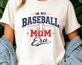 In My Baseball Mom Era Shirt, Baseball Mom T-Shirt, Funny Baseball Mom Gift, Game Day Tee, Sports Mom Shirt