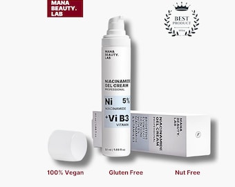 Niacinamide Gel Cream: 5% Vitamin B3, Hydrating Moisturizer