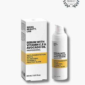 Siero con vitamina C, E e olio di avocado per il viso / Siero naturale / Mana Beauty Lab Skincare immagine 2