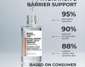 Hyaluronic Acid Jelly Serum | Natural Serum | Mana Beauty Lab Skincare