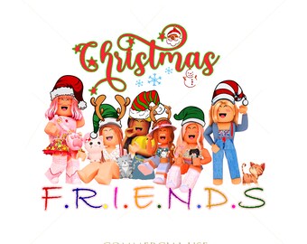 Christmas Roblox Girls PNG Clipart Bundle (Digital Download)