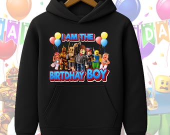 Roblox födelsedagspojke PNG Clipart-paket, anpassningsbart namn/ålder (digital nedladdning)