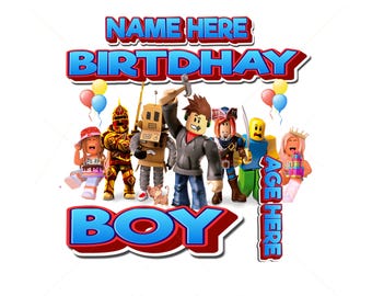 Personalized Roblox Birthday Boy PNG | Family Matching Clipart (Digital Download)