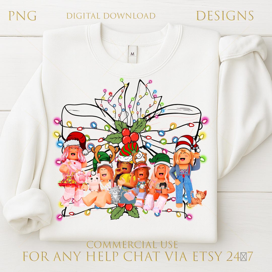 2026 Christmas Roblox Girls Ornaments PNG Clipart Bundle Digital Il E1ru 
