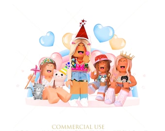 Customizable Roblox Cake Topper PNG SVG  Editable Birthday Clipart  Digital Party Decoration & Sublimation File