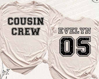 Cousin Crew Shirts Cousin Matching Tees Cousin Team Tshirt Christmas Cousin Shirt  Cousin Trip Shirt Custom Cousin Shirt Family matching Tee