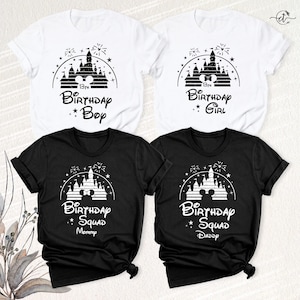 Disney Birthday Squad Shirts Matching Disney Family Trip Thirts, Disney Birthday Girl Shirt, Disney Birthday Boy Shirt, Disney Age Shirt