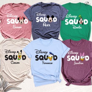 Disney Family Shirts Disney Squad Shirt, Matching Disney Group Tshirts, Disneyworld Outfits, Custom Disney Trip Tees Disneyland Shirt