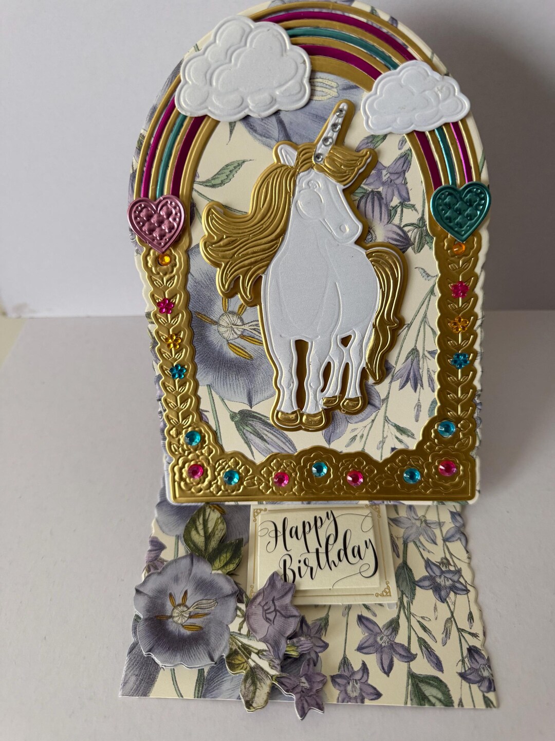 Handmade 3D Unicorn Birthday Card - Pop up Rainbow Greeting - Etsy