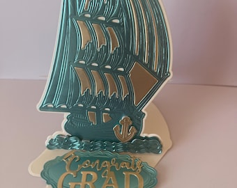 Tarjeta de graduación desplegable 3D