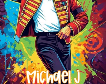 Michael Jackson Colouring Book - 22 pages instant download