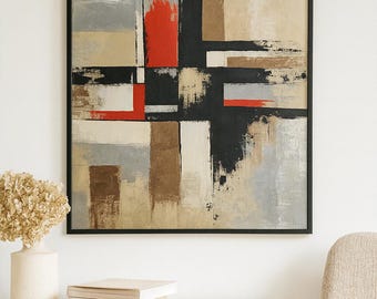 Stampa artistica astratta Wabi Sabi – Decorazione per la casa moderna e neutra – Riproduzione di un dipinto originale
