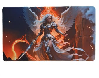 Fantasy Angel TKG Krabbeldecke von Foxtrot Designs. Premium Ziernaht 24"x14"x3mm. (Archon)