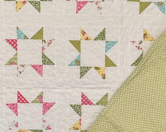 Spring Star Patchwork Quilt