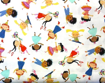 Dream Girls 100% Cotton Fabric, Vanessa Brantley Newton, We Are All Kinds of Wonderful, Michael Miller Fabric (DDC10200)