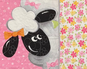 Pretty in Pink Counting Sheep Panel Quilt 2