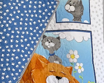 Cool Cats Panel Quilt