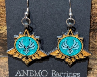 Genshin Anemo Dangle Earrings
