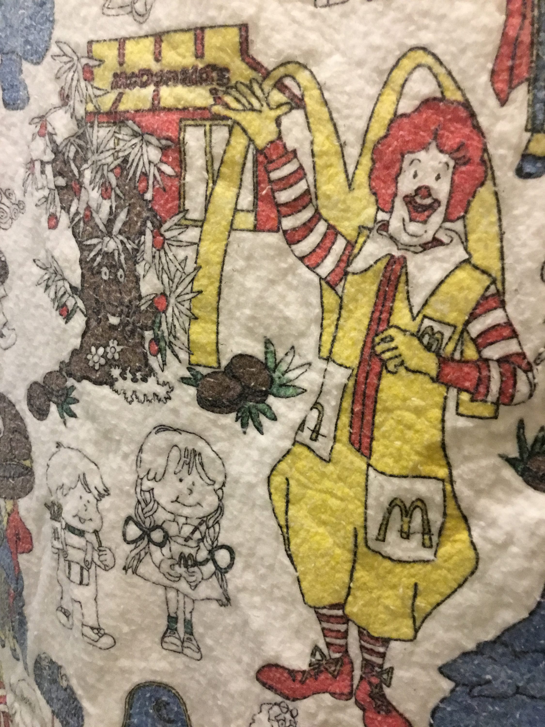 Vintage Mcdonalds Twin Size Blanket With Grimace, Ronald, French