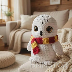 Christmas Owl Amigurumi Crochet Pattern PDF – Cute Winter Owl Plush Toy – Holiday Crochet Amigurumi Tutorial (ENGLISH)