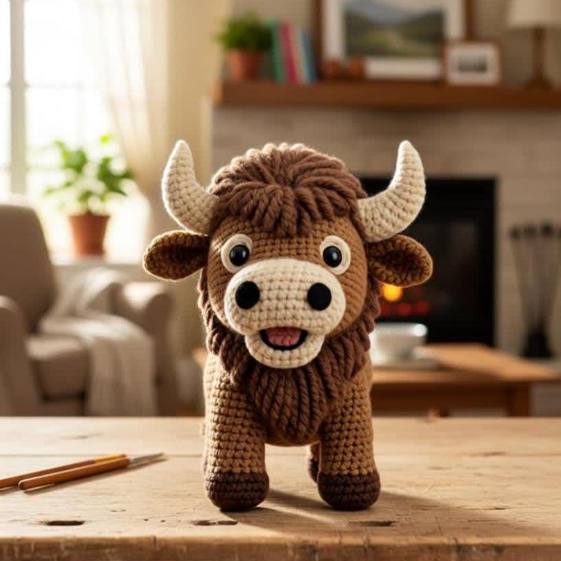 Kuscheliger Plüsch-Bison – Ca. 19 Cm, Weich & Waschbar, Perfekt Als Geschenk