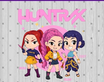 Kpop Huntrix PNG, Demon Hunters PNG, Saja Girls PNG, Derpy Tiger, Huntrix Merch, Anime Lover Gift, Saja Boys Kpop Fan Art