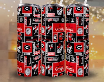Georgia bulldogs tumbler wrap 20oz Skinny Straight Sublimation Tumbler , DIGITAL DOWNLOAD skinny tumbler wrap 20oz