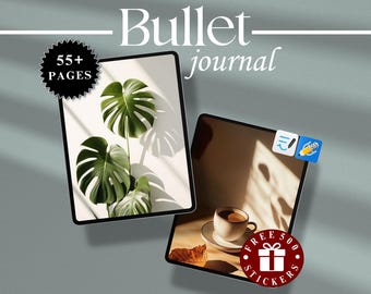 Digital Bullet Journal Mood Tracker Self Care Bujo Journal Reading Tracker Fitness Planner Expense Trackers Habit Trackers Premade Journal