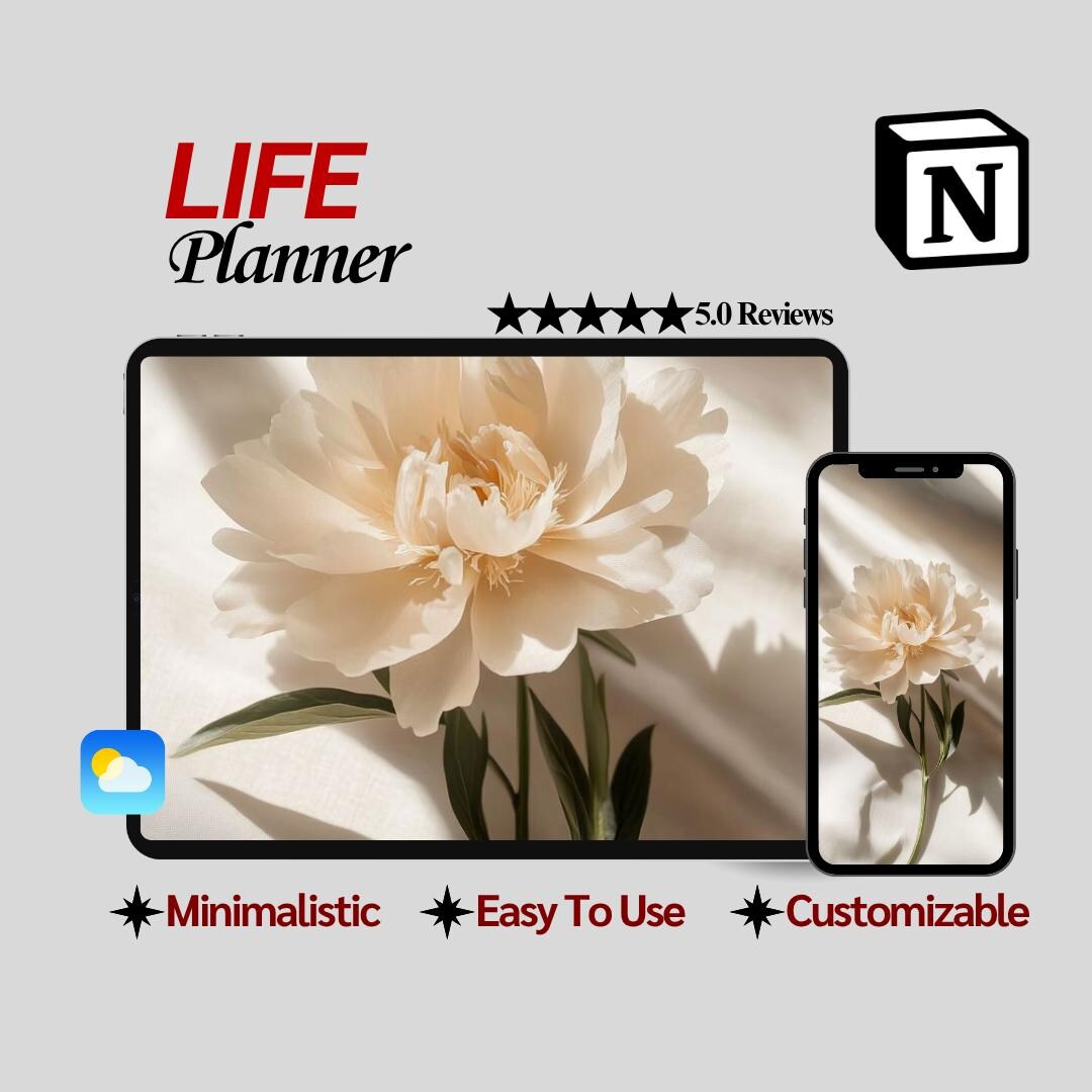 Life Planner Notion All in One Dashboard Productivity Planner Budget ...