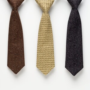Little Boy Neckties - Herringbone or Knit - Toddler Ties
