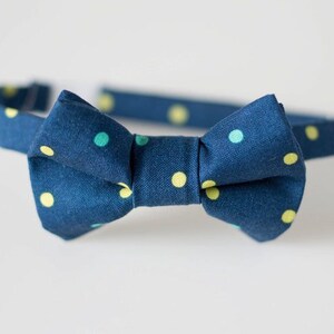 Toddler Easter Bow Tie - Navy with Polka Dots