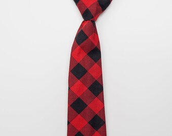 Little Boy Necktie - Buffalo Plaid