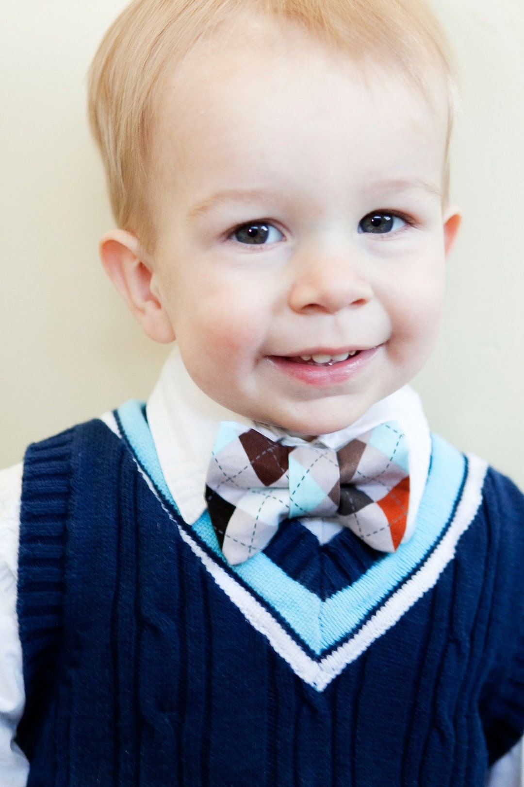 Bowtie Toddler Bow Tie Gray Argyle Etsy