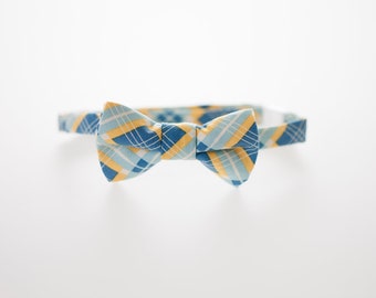 Little Boy Bowtie - Blue and Yellow Plaid