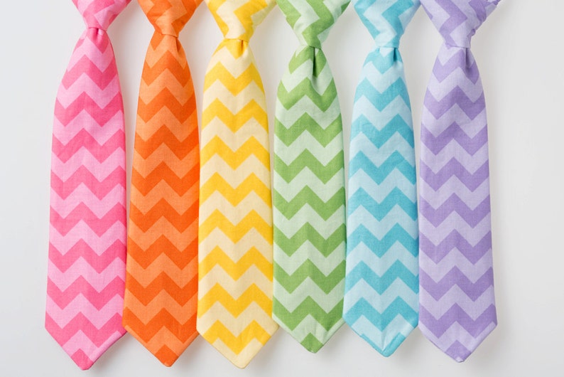 Boys Easter Ties Tone on Tone Chevron image 1