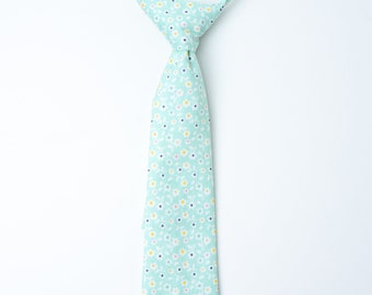 Boy's Easter Tie - Light Blue Floral