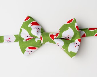 Little Boy Bowtie - Green Santa