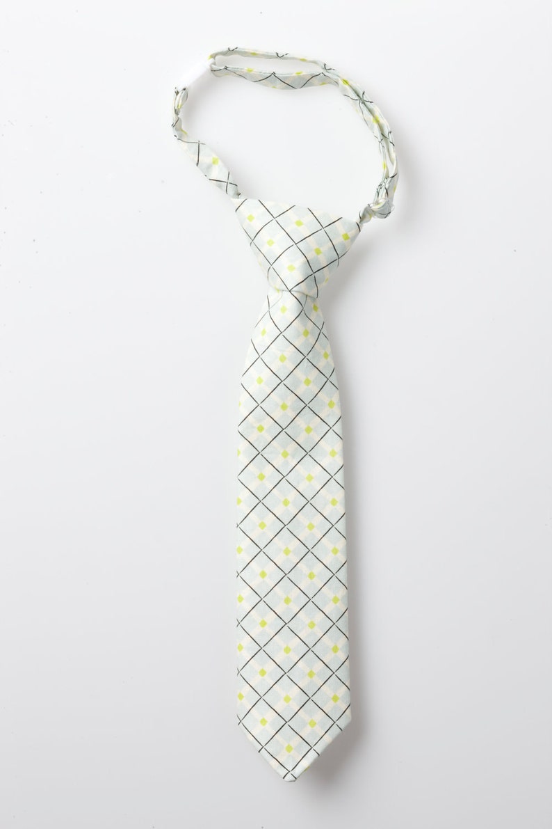 Little Boy Necktie Light Blue with Black Detail image 1