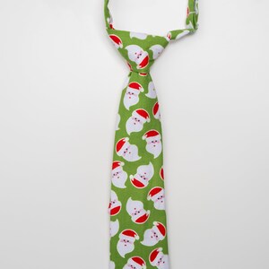 Little Boy Necktie - Green Santa