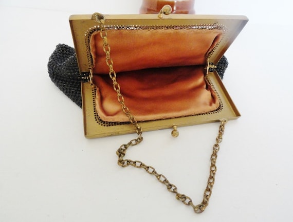 Whiting Davis Handbags|Vintage 1940s Black Ombre … - image 3